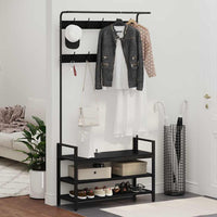 Appendiabiti Rovere nero 95 x 34 x 184 cm Legno multistrato 879959