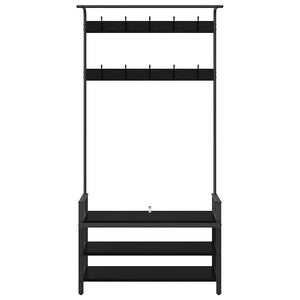 Appendiabiti Rovere nero 95 x 34 x 184 cm Legno multistrato 879959