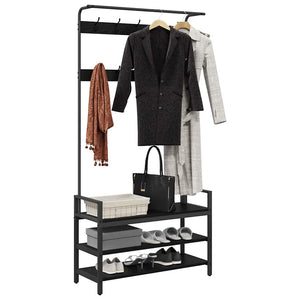 Appendiabiti Rovere nero 95 x 34 x 184 cm Legno multistrato 879959