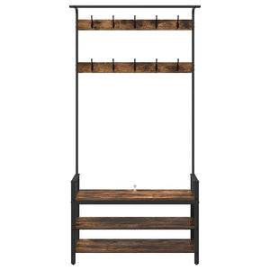 Appendiabiti Rovere fumo 95 x 34 x 184 cm Legno multistrato 879961