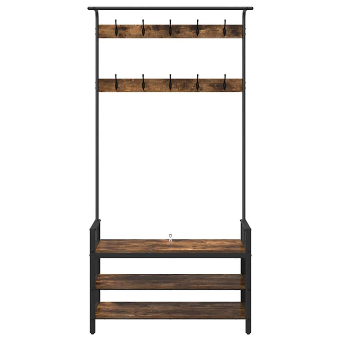 Appendiabiti Rovere fumo 95 x 34 x 184 cm Legno multistrato 879961