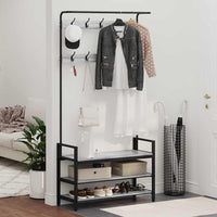 Appendiabiti Grigio sonoma 95 x 34 x 184 cm Legno multistrato 879962