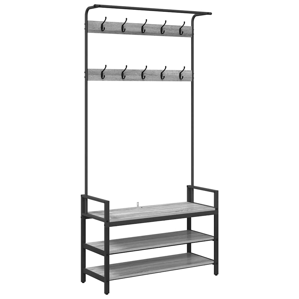 Appendiabiti Grigio sonoma 95 x 34 x 184 cm Legno multistrato 879962