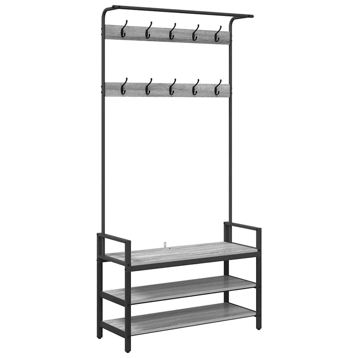 Appendiabiti Grigio sonoma 95 x 34 x 184 cm Legno multistrato 879962