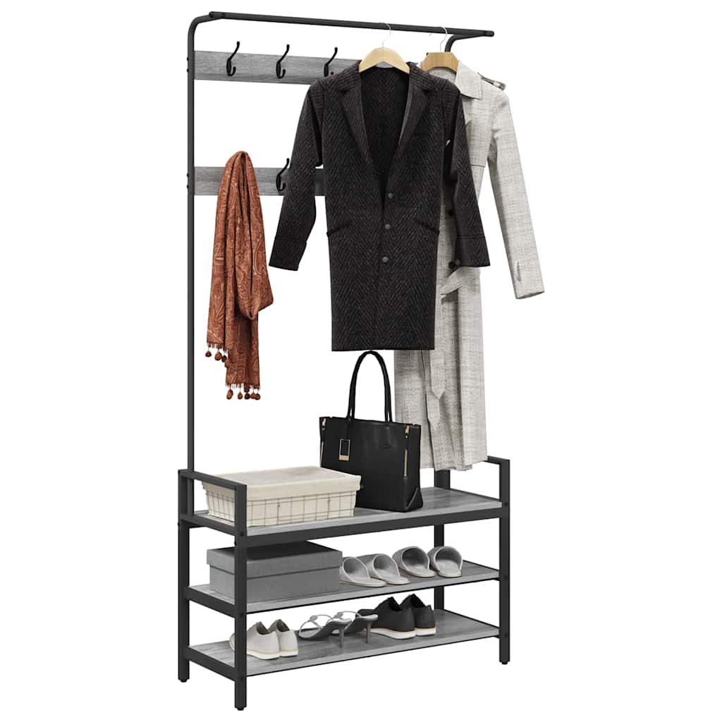 Appendiabiti Grigio sonoma 95 x 34 x 184 cm Legno multistrato 879962