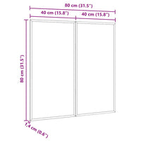 Chalkboard: Lavagna a gessetto Nero 80 x 1.4 x 80 cm 42015928