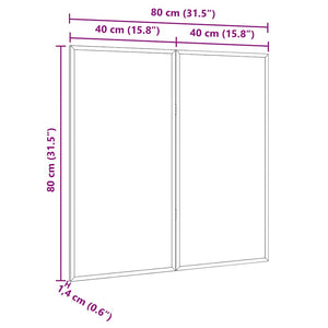 Chalkboard: Lavagna a gessetto Nero 80 x 1.4 x 80 cm 42015928