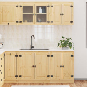 Armadietto con lo scaffale con porta 4 pcs Miele Pino massello 3392645