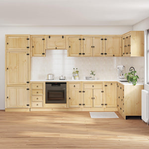 Armadietto con cassetto con lo scaffale con porta Pino massello 3392646