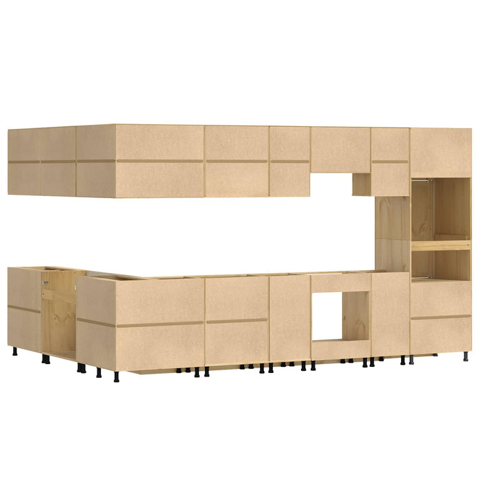 Armadietto con cassetto con lo scaffale con porta Pino massello 3392646