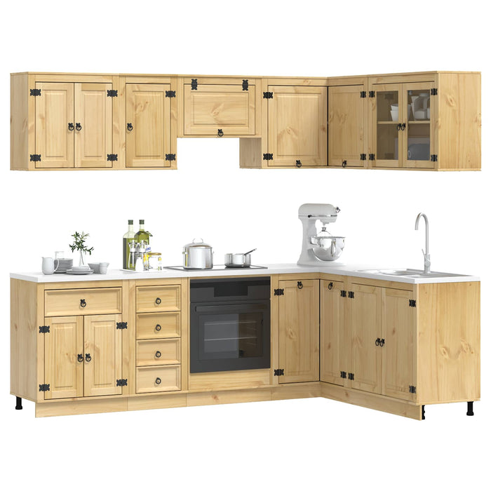 Armadietto con cassetto con porta 10 pcs Miele Pino massello 3392648