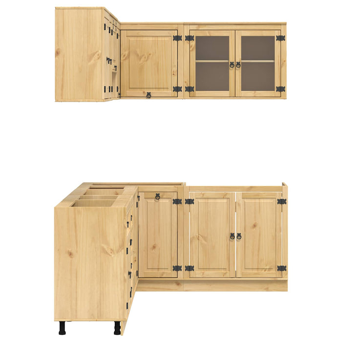 Armadietto con cassetto con porta 10 pcs Miele Pino massello 3392648