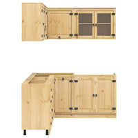 Armadietto con lo scaffale con porta 8 pcs Miele Pino massello 3392649