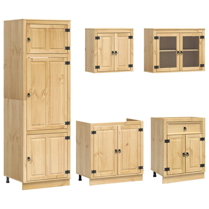 Armadietto con cassetto con porta 9 pcs Miele Pino massello 3392650