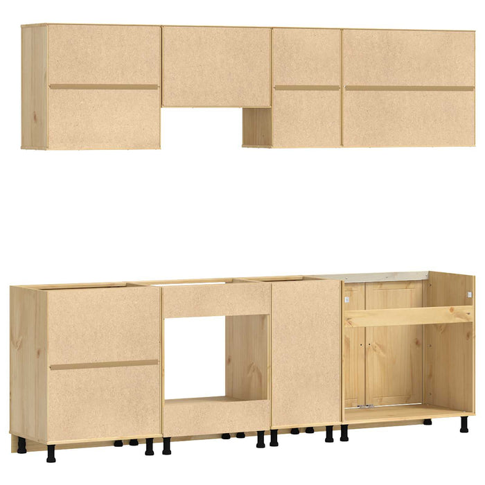 Armadietto con cassetto con porta 8 pcs Miele Pino massello 3392651