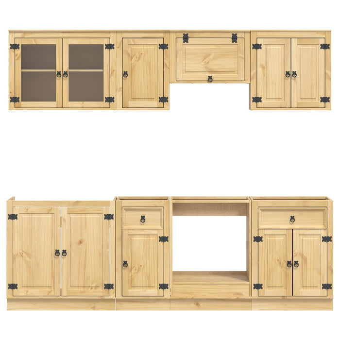 Armadietto con cassetto con porta 8 pcs Miele Pino massello 3392651