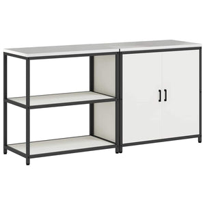 Set di Stoccaggio per Cucina 2 pcs Bianco 180 x 50 x 92 cm 3392653