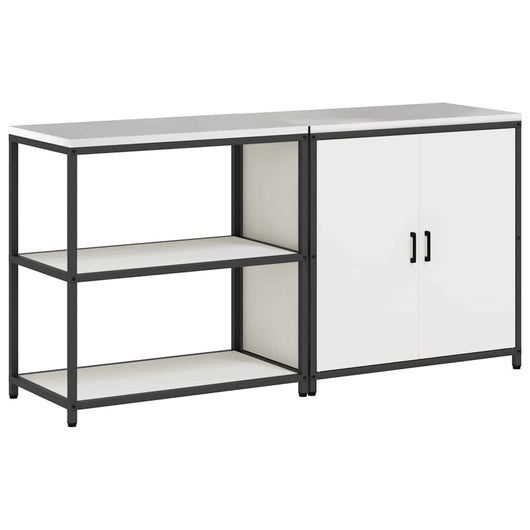 Set di Stoccaggio per Cucina 2 pcs Bianco 180 x 50 x 92 cm 3392653