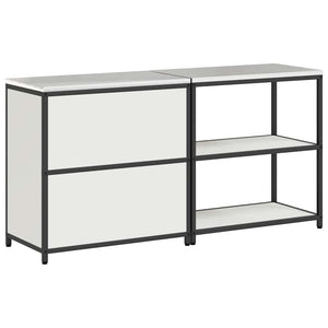 vidaXL Set di Stoccaggio per Cucina 2 pcs Bianco 180 x 50 x 92 cm