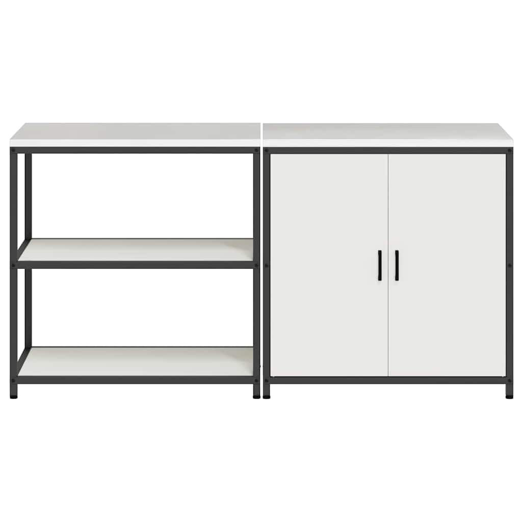 Set di Stoccaggio per Cucina 2 pcs Bianco 180 x 50 x 92 cm 3392653