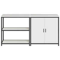 Set di Stoccaggio per Cucina 2 pcs Bianco 180 x 50 x 92 cm 3392653