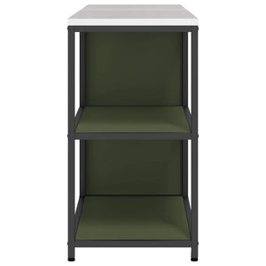 vidaXL Set di Stoccaggio per Cucina 2 pcs Verde oliva 180 x 50 x 92 cm