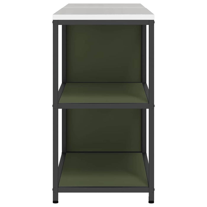 vidaXL Set di Stoccaggio per Cucina 2 pcs Verde oliva 180 x 50 x 92 cm