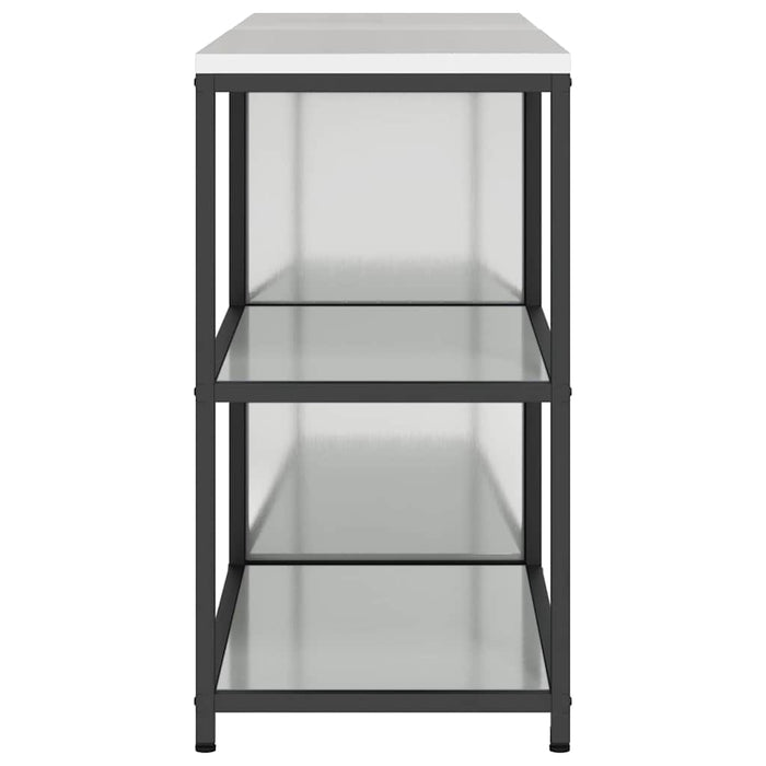 vidaXL Set di Stoccaggio per Cucina 2 pcs Argento 180 x 50 x 92 cm