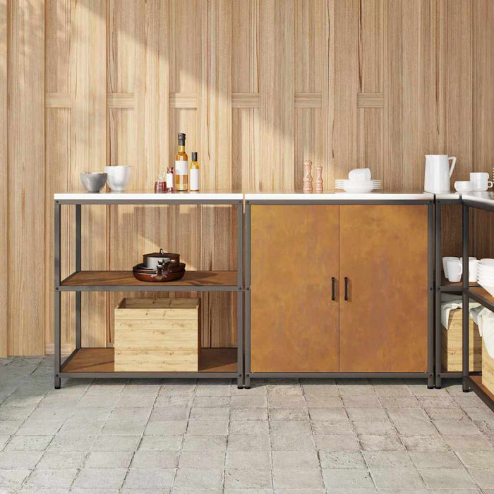 Set di Stoccaggio per Cucina 2 pcs Ruggine 180 x 50 x 92 cm 3392658