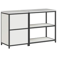 vidaXL Set di Stoccaggio per Cucina 2 pcs Bianco 150 x 50 x 92 cm