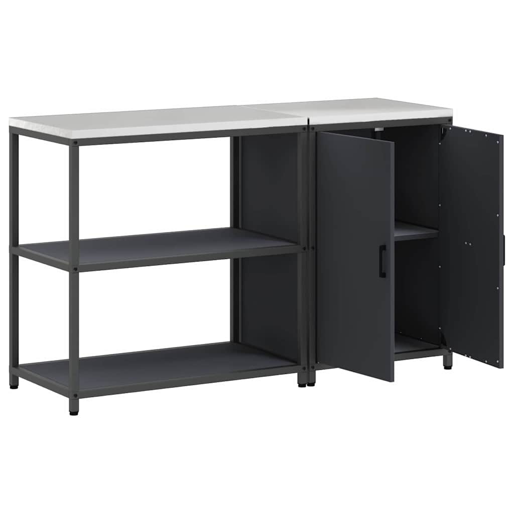 Set di Stoccaggio per Cucina con lo scaffale 2 pz-Armadietto Cucina-Armadietto Cucina Antracite 995197