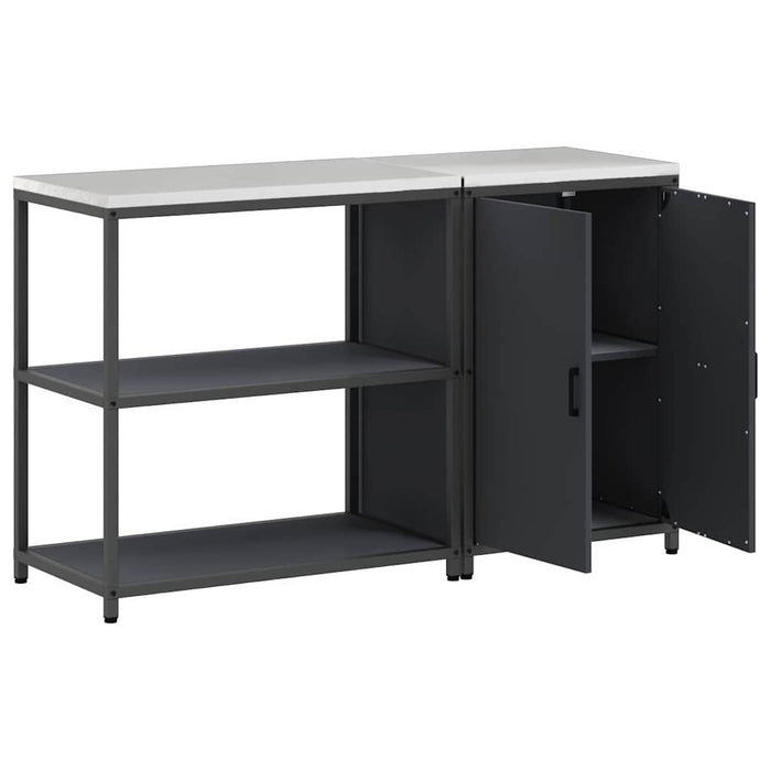 Set di Stoccaggio per Cucina con lo scaffale 2 pz-Armadietto Cucina-Armadietto Cucina Antracite 995197
