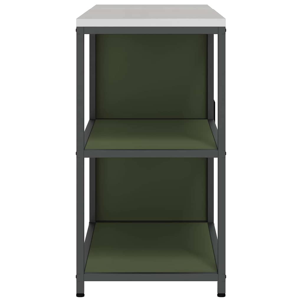 vidaXL Set di Stoccaggio per Cucina 2 pcs Verde oliva 150 x 50 x 92 cm