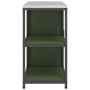 vidaXL Set di Stoccaggio per Cucina 2 pcs Verde oliva 150 x 50 x 92 cm