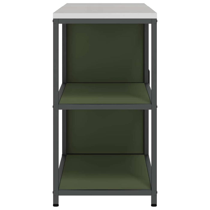 vidaXL Set di Stoccaggio per Cucina 2 pcs Verde oliva 150 x 50 x 92 cm