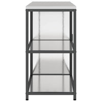 vidaXL Set di Stoccaggio per Cucina 2 pcs Argento 150 x 50 x 92 cm