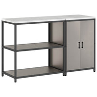 vidaXL Set di Stoccaggio per Cucina 2 pcs Ruggine 150 x 50 x 92 cm