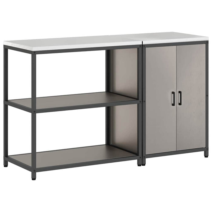 vidaXL Set di Stoccaggio per Cucina 2 pcs Ruggine 150 x 50 x 92 cm