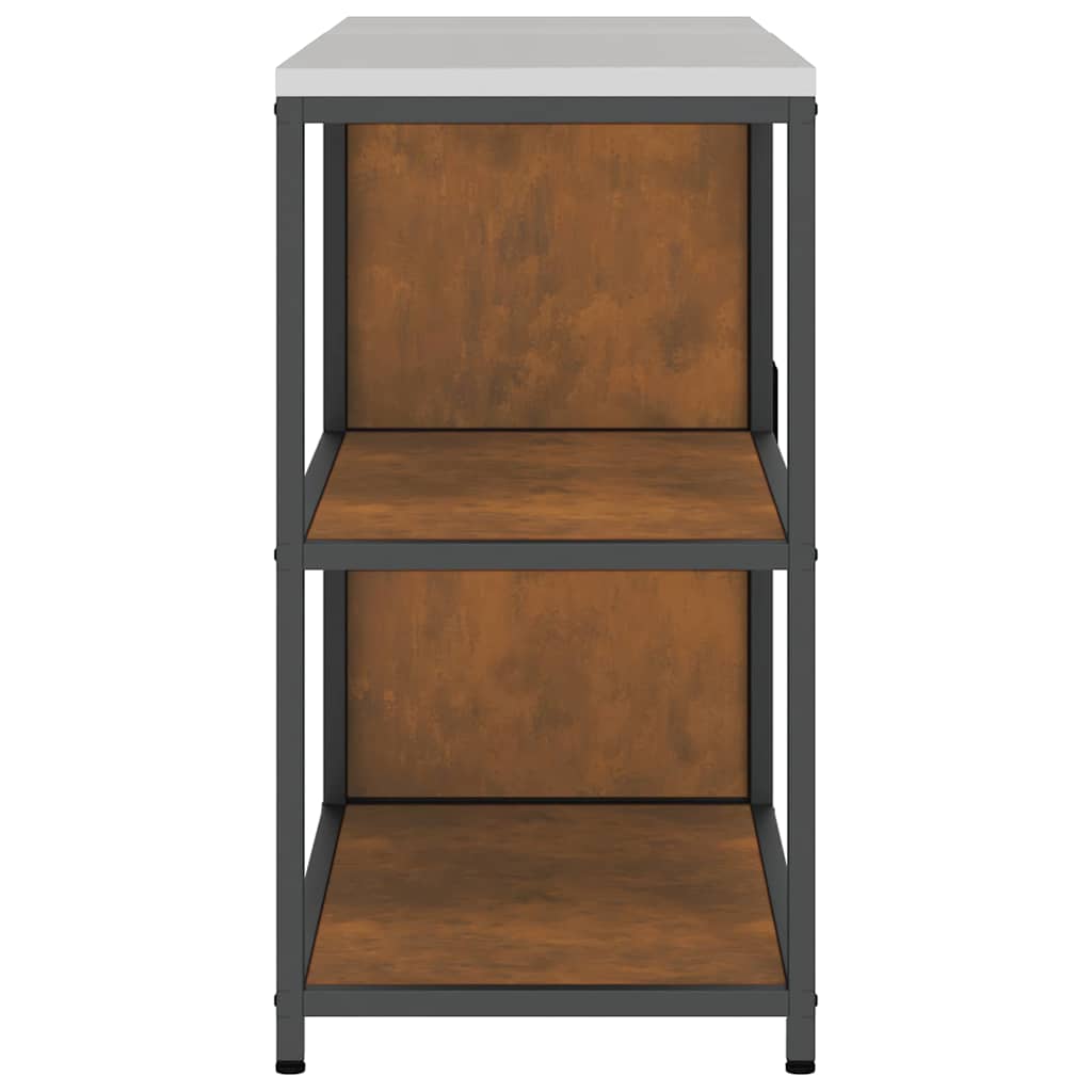 vidaXL Set di Stoccaggio per Cucina 2 pcs Ruggine 150 x 50 x 92 cm