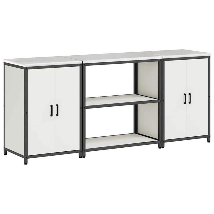 Set di Stoccaggio per Cucina 3 pcs Bianco 210 x 50 x 92 cm 3392667