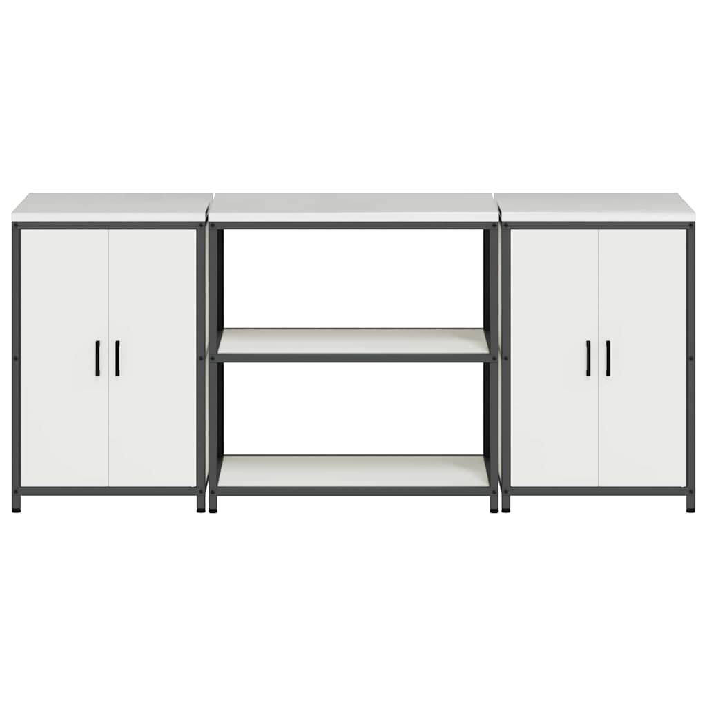 Set di Stoccaggio per Cucina 3 pcs Bianco 210 x 50 x 92 cm 3392667