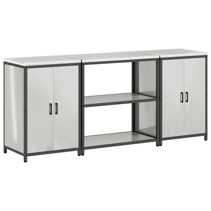 Set di Stoccaggio per Cucina 3 pcs Argento 210 x 50 x 92 cm 3392671