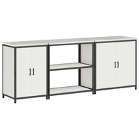 vidaXL Set di Stoccaggio per Cucina 3 pcs Bianco 240 x 50 x 92 cm