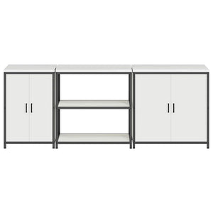 vidaXL Set di Stoccaggio per Cucina 3 pcs Bianco 240 x 50 x 92 cm