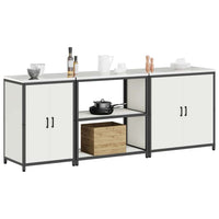 vidaXL Set di Stoccaggio per Cucina 3 pcs Bianco 240 x 50 x 92 cm