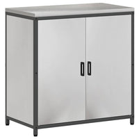 vidaXL Set di Stoccaggio per Cucina 3 pcs Argento 240 x 50 x 92 cm