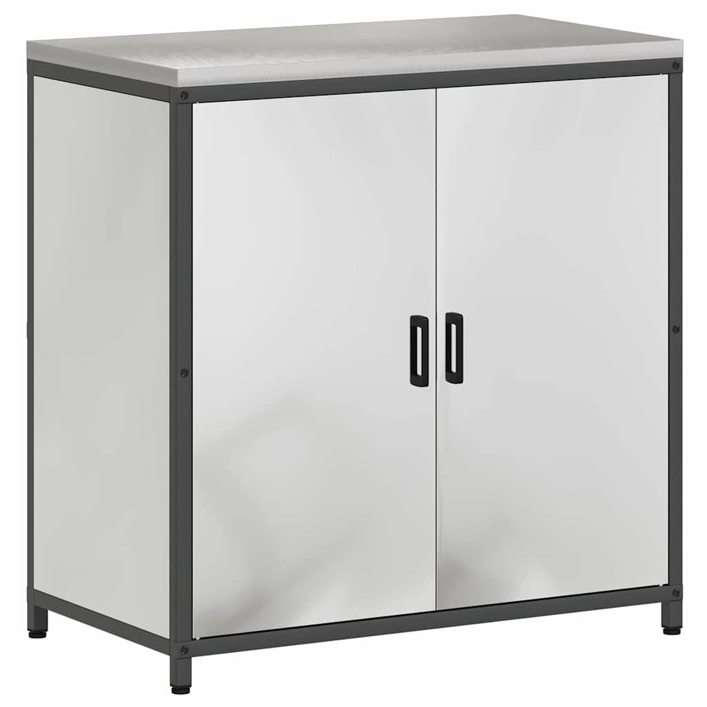 vidaXL Set di Stoccaggio per Cucina 3 pcs Argento 240 x 50 x 92 cm