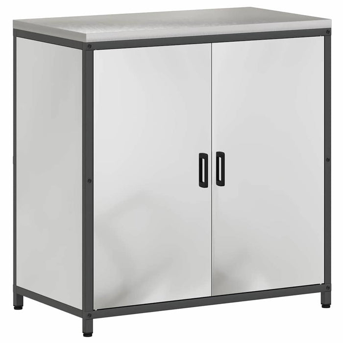 vidaXL Set di Stoccaggio per Cucina 3 pcs Argento 240 x 50 x 92 cm