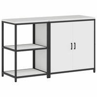 vidaXL Set di Stoccaggio per Cucina 2 pcs Bianco 150 x 50 x 92 cm