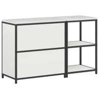 vidaXL Set di Stoccaggio per Cucina 2 pcs Bianco 150 x 50 x 92 cm